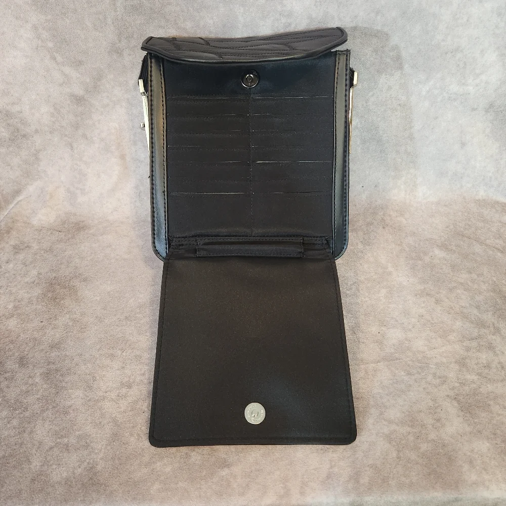 Black Leather‎ Crossbody Bag